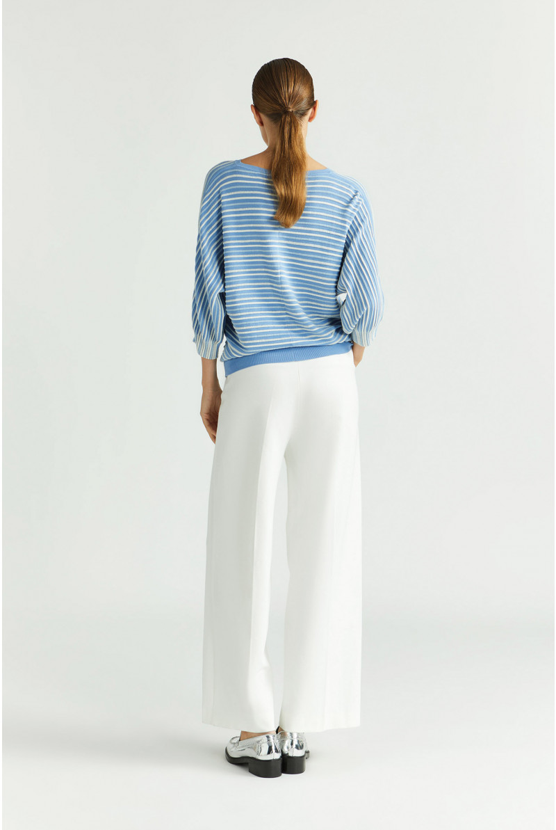 Pantalon extensible à jambes larges