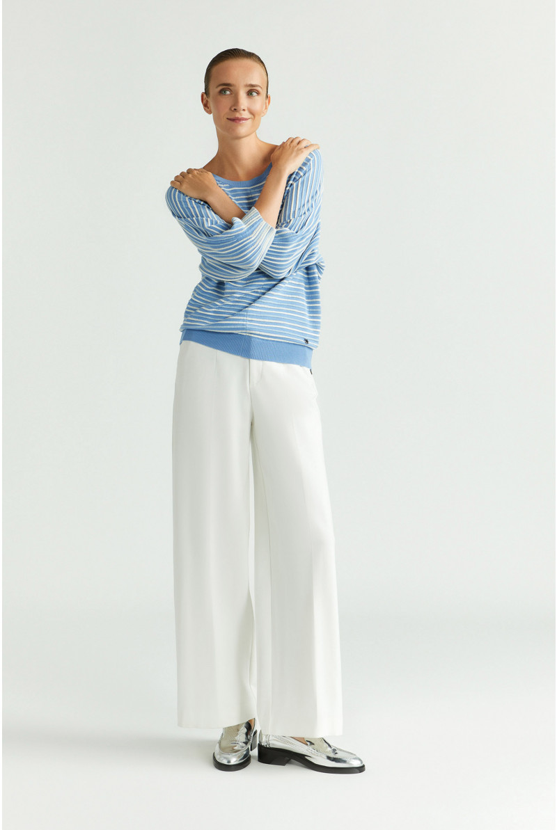 Pantalon extensible à jambes larges