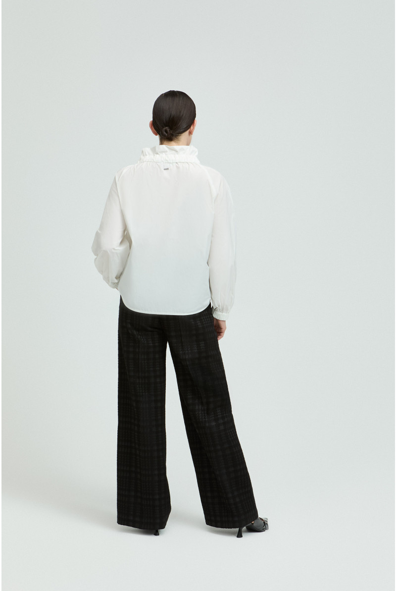 Geklede broek met brede pijpen