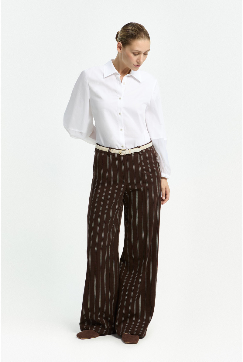 Stijlvolle broek met krijtstrepen