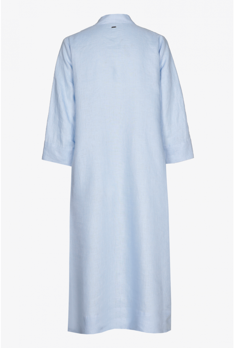 Linen dress with V-neck