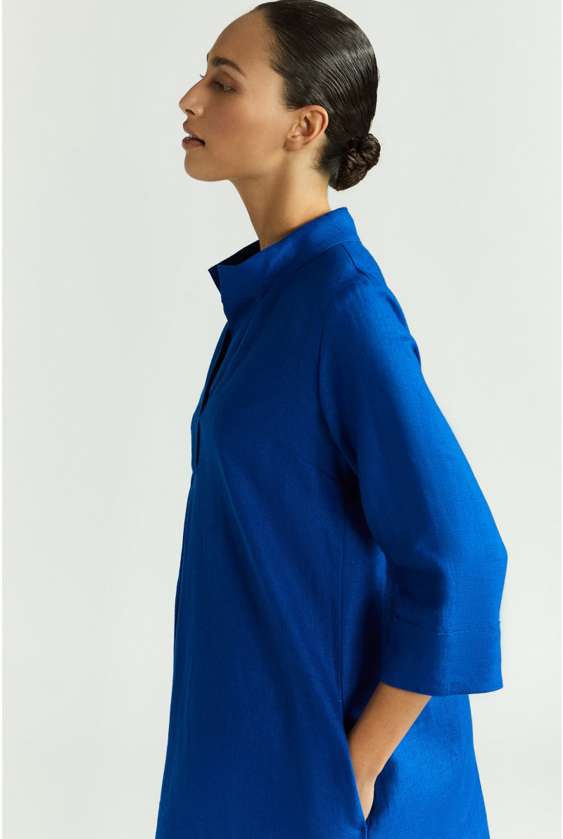Robe mi-longue en lin