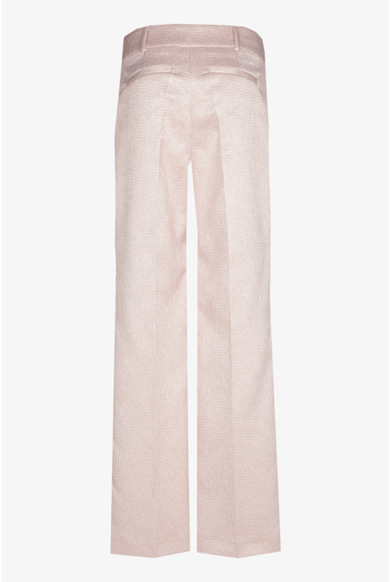 Jacquard trousers with subtle lurex
