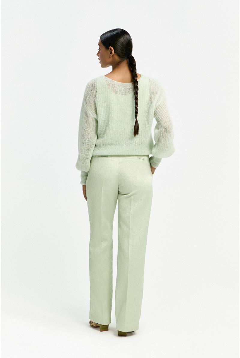 Jacquard broek met subtiele lurex
