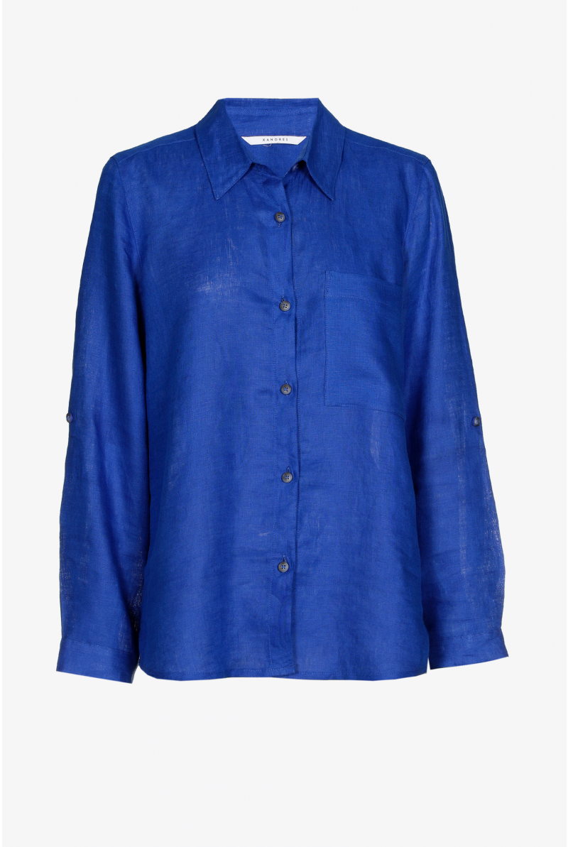 Hemdblouse in zomers linnen