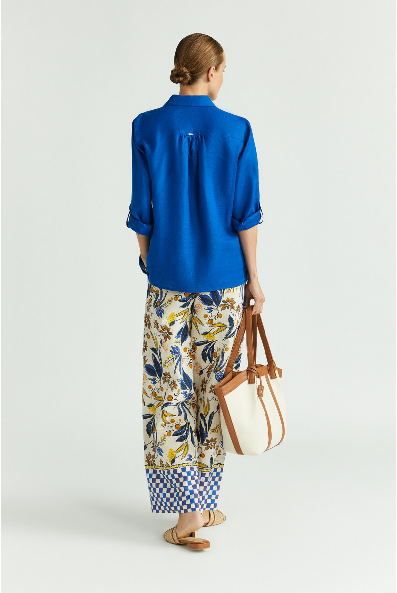 Hemdblouse in zomers linnen