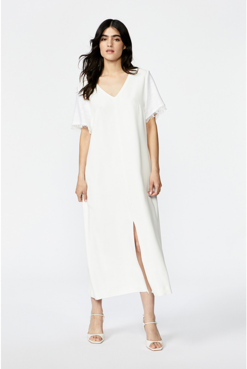 A-line dress with V-neck