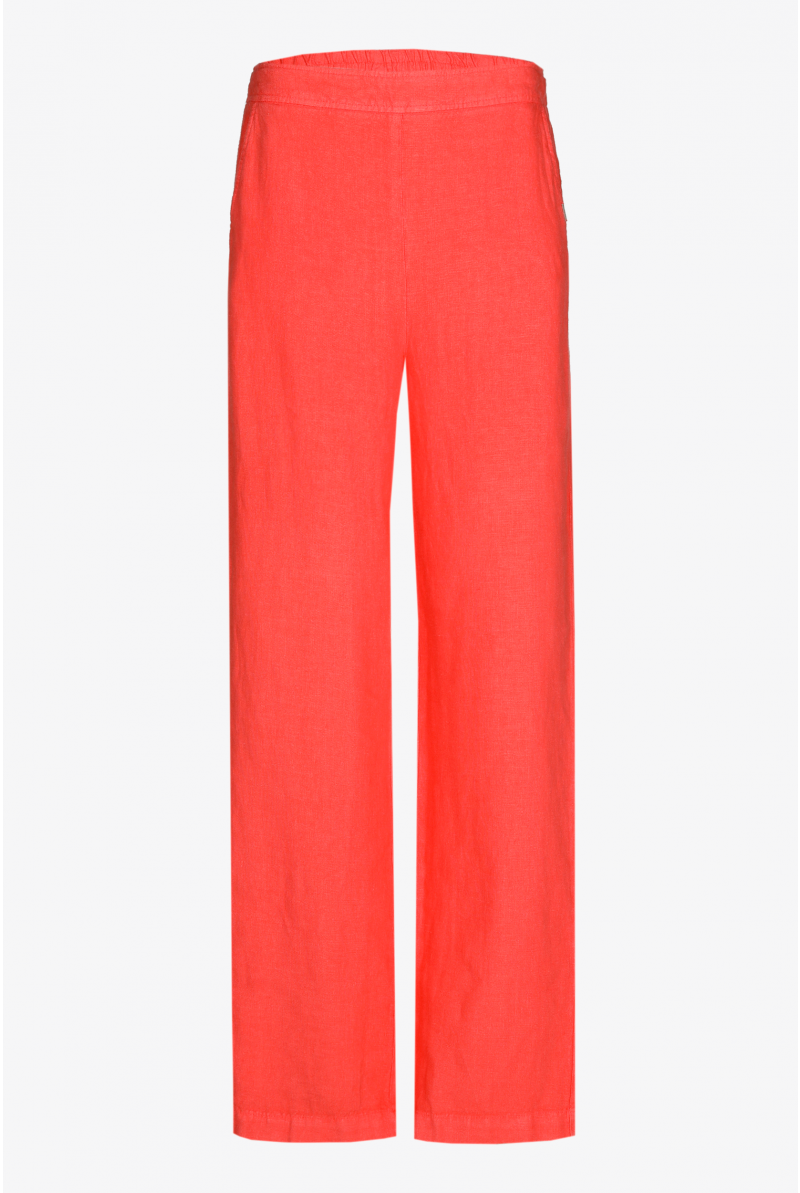 Linnen broek met rechte pijpen