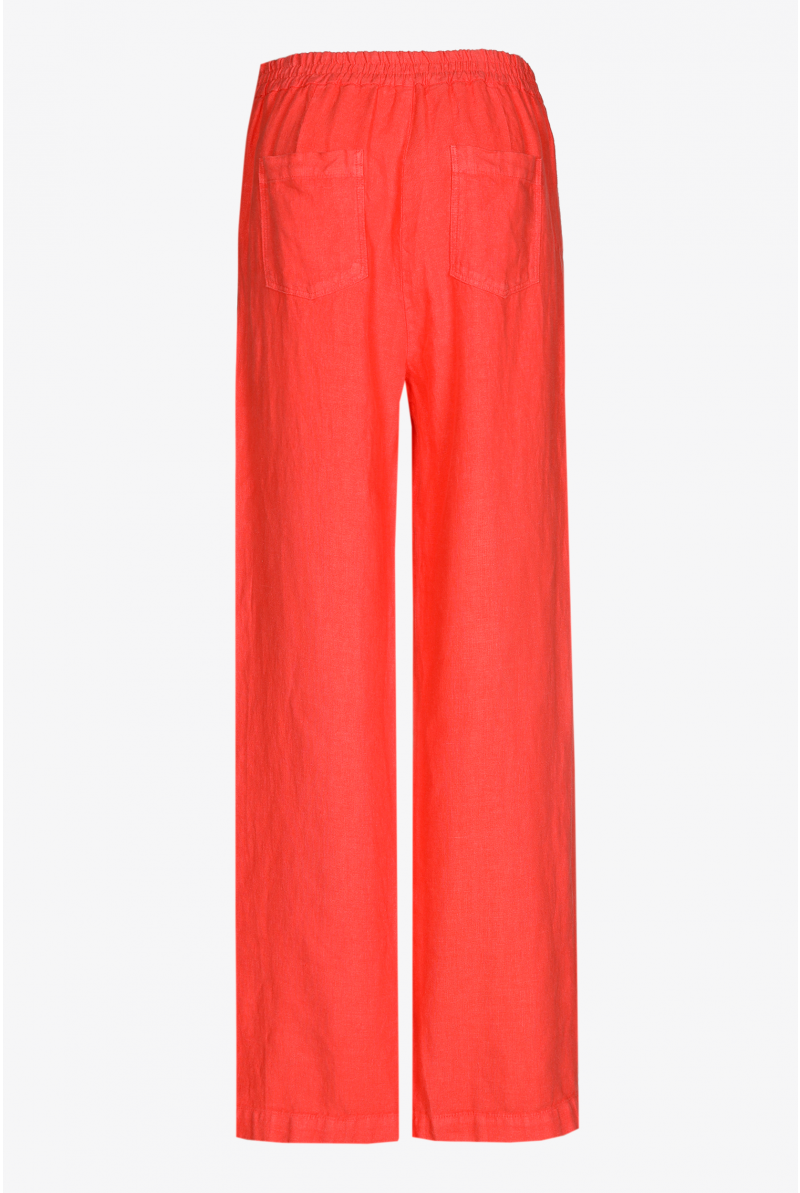 Linnen broek met rechte pijpen