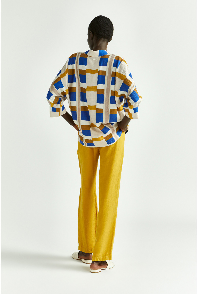 Pantalon en lin à jambes droites