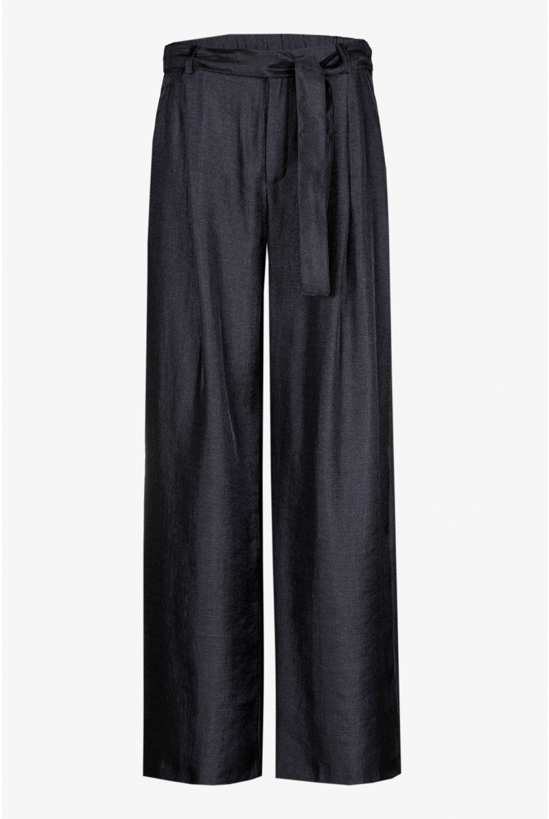 Pantalon brillant à pli marqué