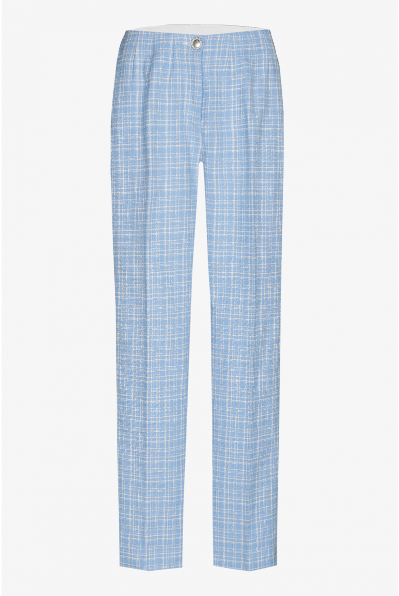 Pantalon à carreaux à jambes étroites