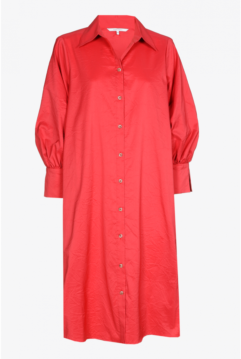 Robe-chemise en tissu froissé