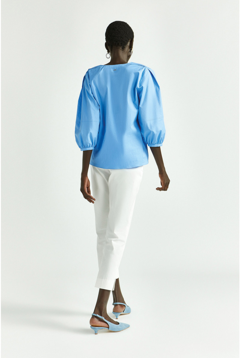 Blouse met pofmouwen