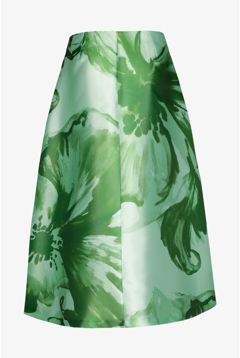 Rok met aquarel bloemenprint