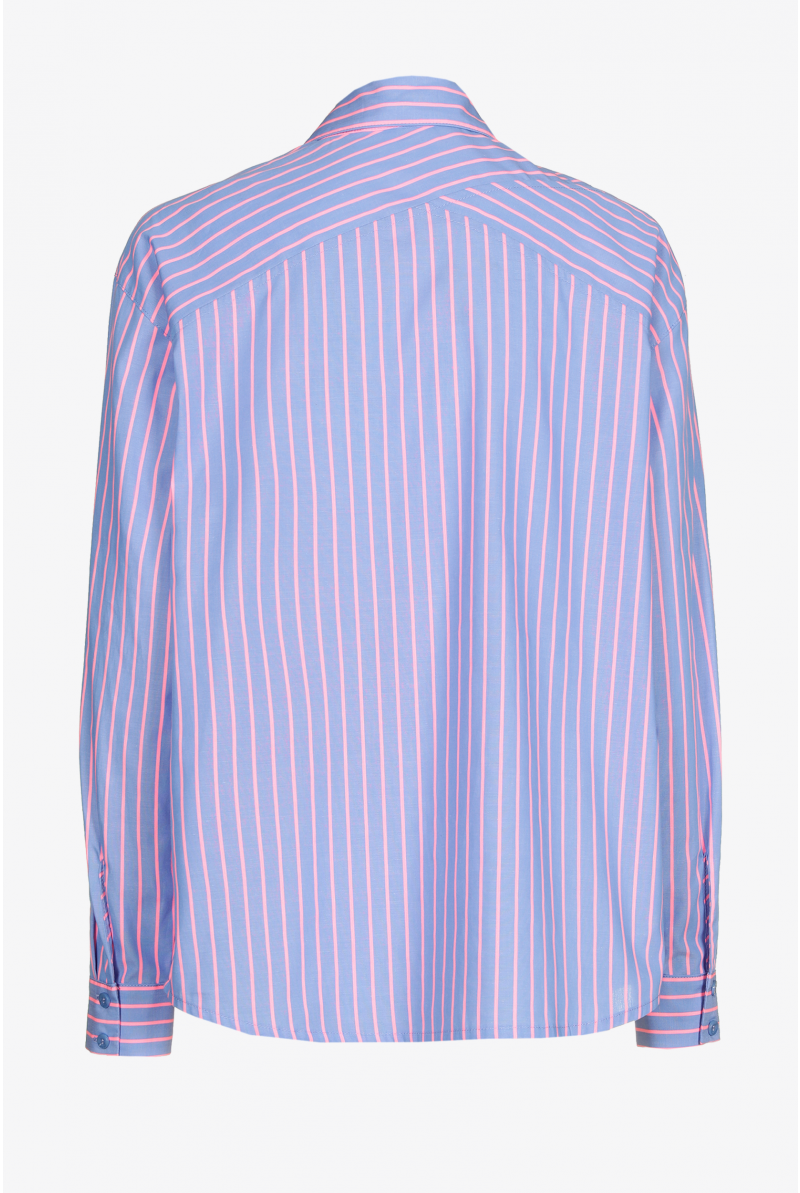 Blouse met fluostrepen