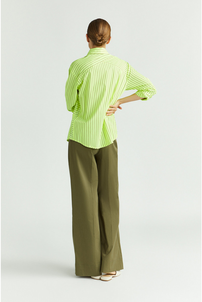 Blouse à rayures fluo