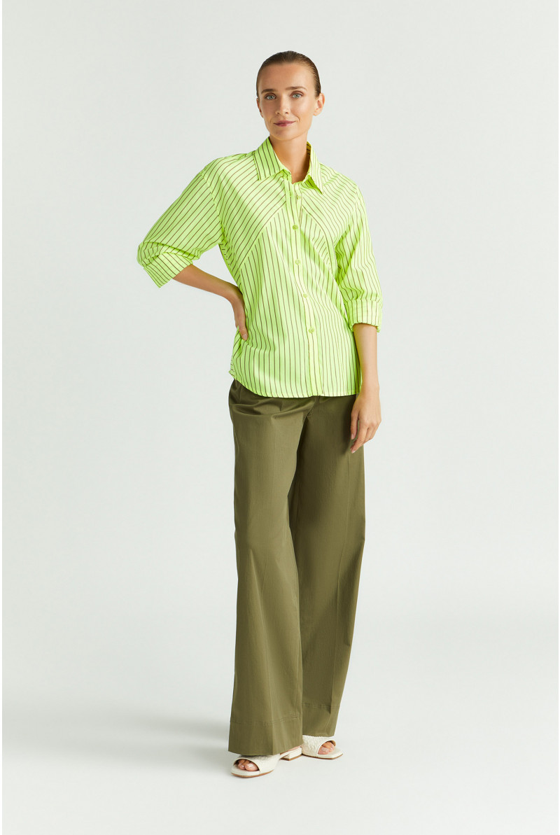 Blouse à rayures fluo