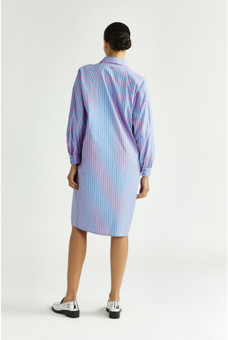 Robe à rayures fluo