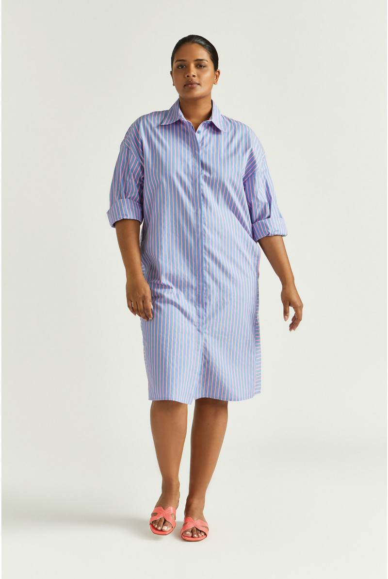 Robe à rayures fluo