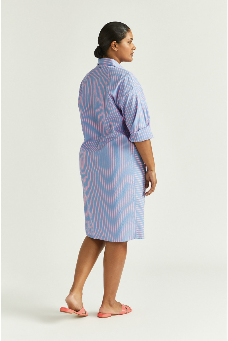 Robe à rayures fluo