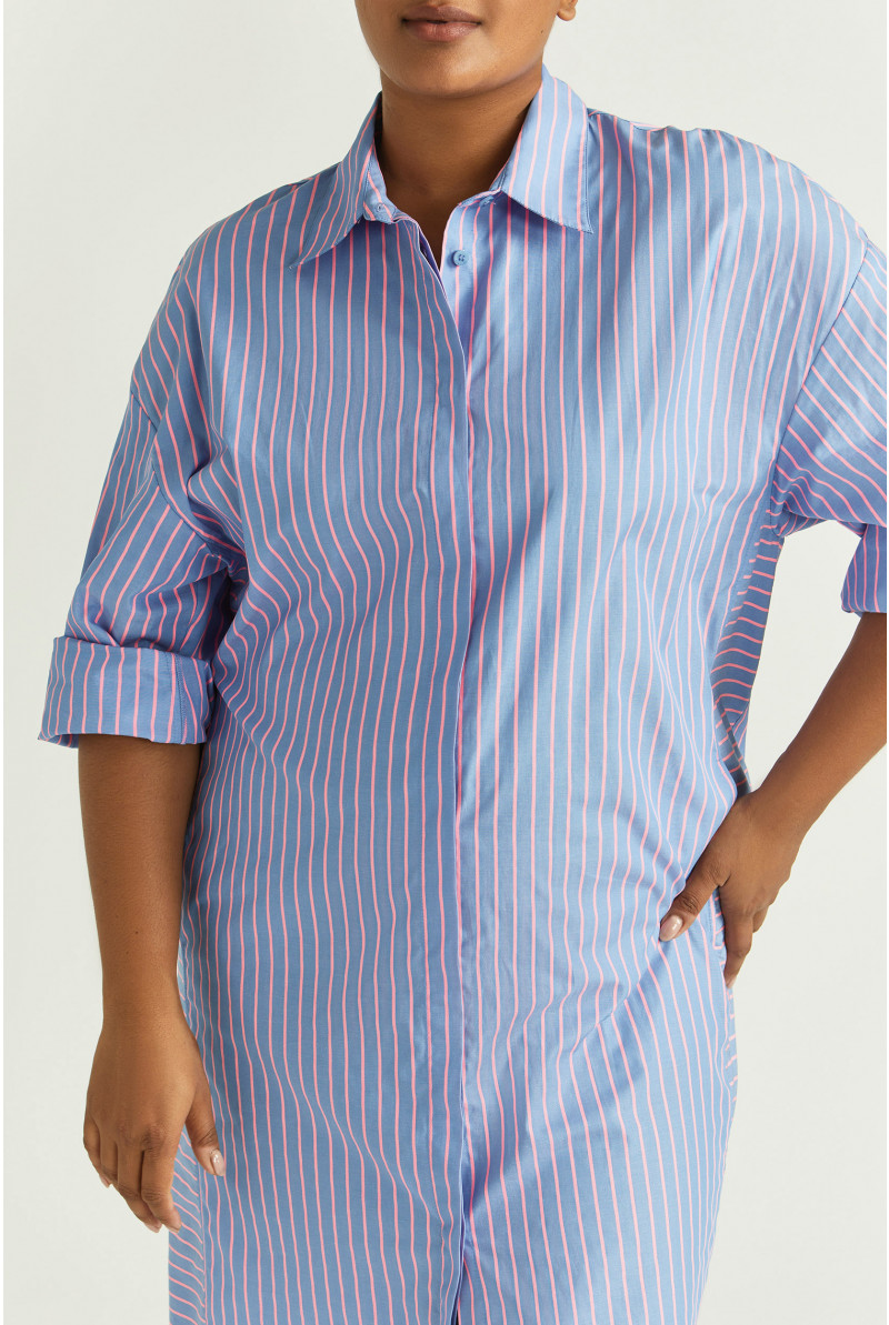 Robe à rayures fluo