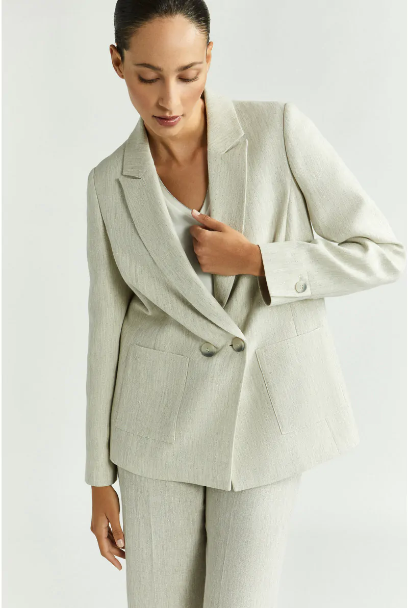 xandres Blazer avec motif trait de craie en lurex 14397-01-3496