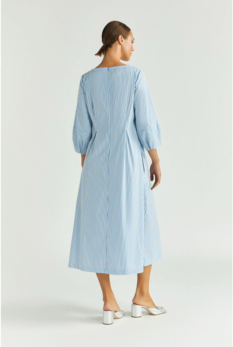Robe en coton avec détails plissés