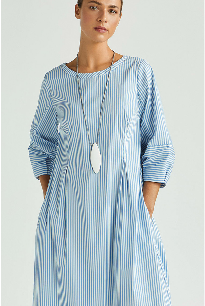 Robe en coton avec détails plissés