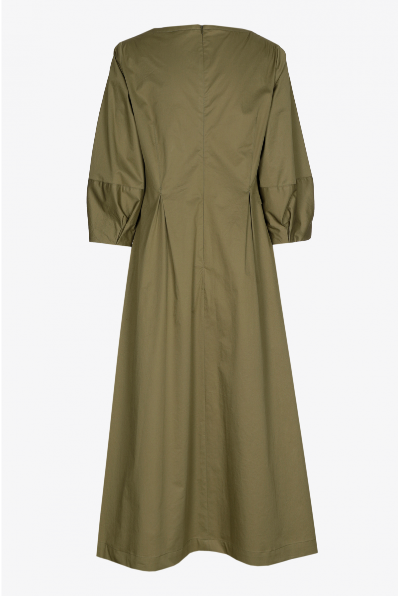 Robe en coton avec détails plissés