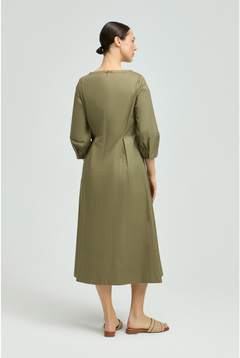 Robe en coton avec détails plissés