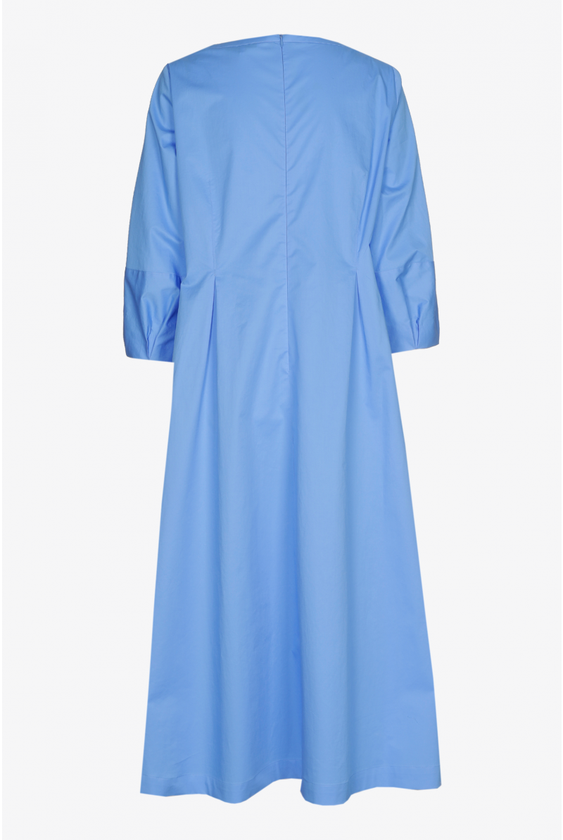 Cotton dress with pleats