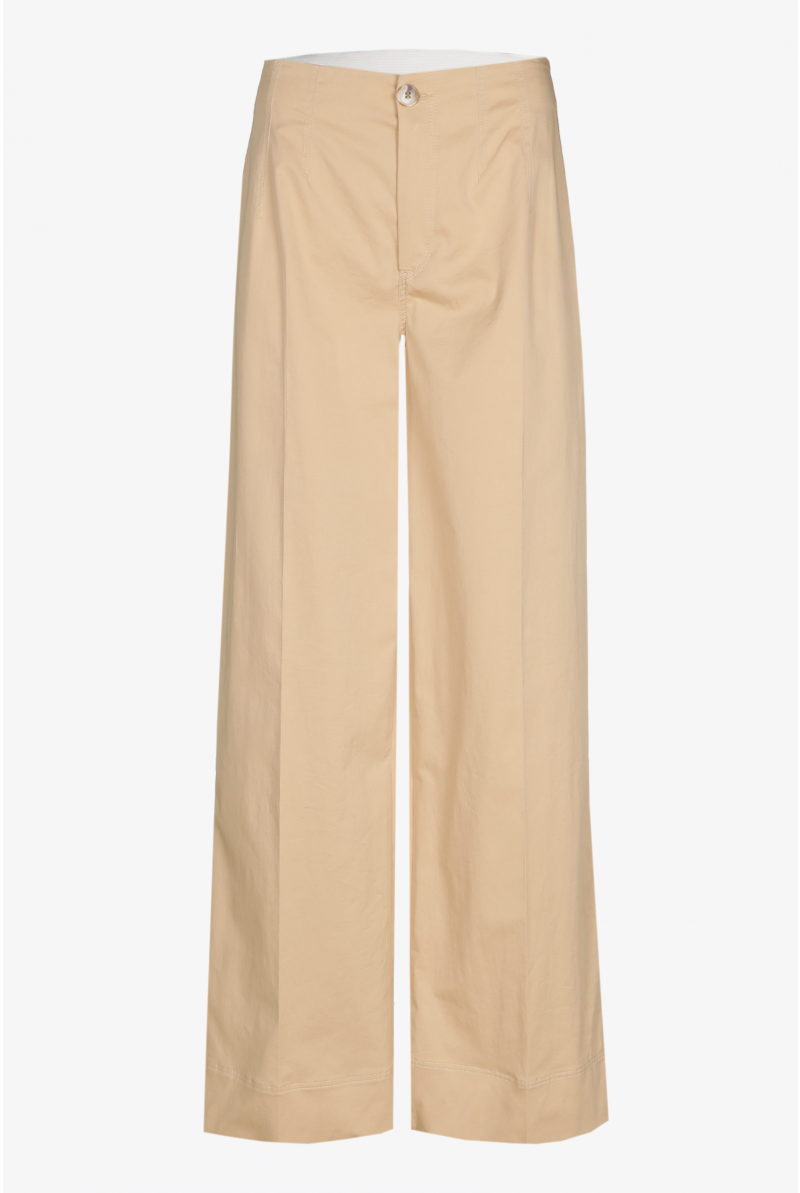 Pantalon à jambes larges en coton