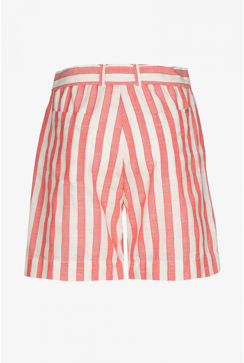 Gestreepte short met binder