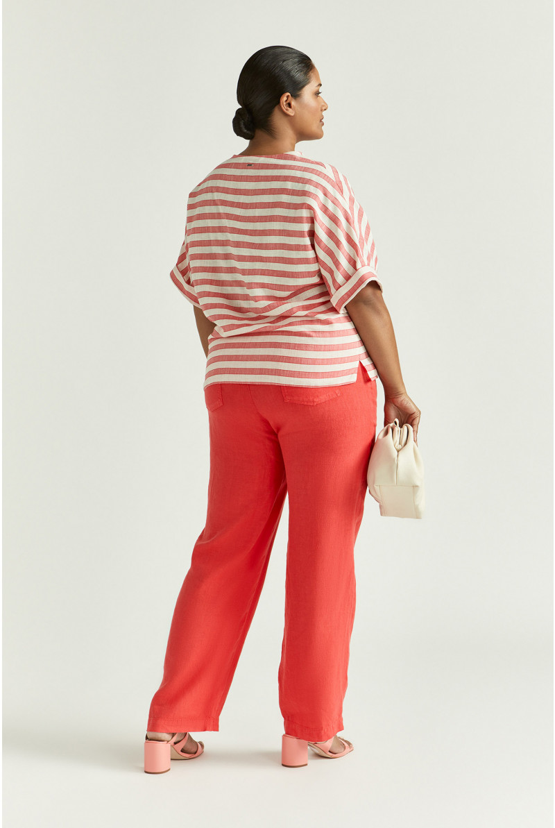 Blouse rayée à encolure en V