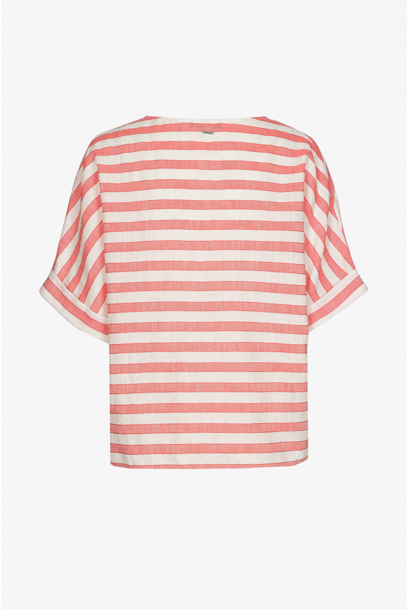 Blouse rayée à encolure en V
