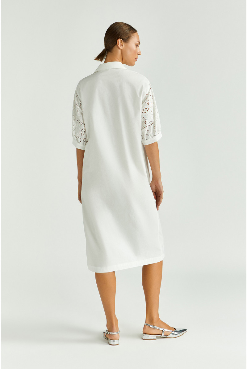 Dress with broderie anglaise