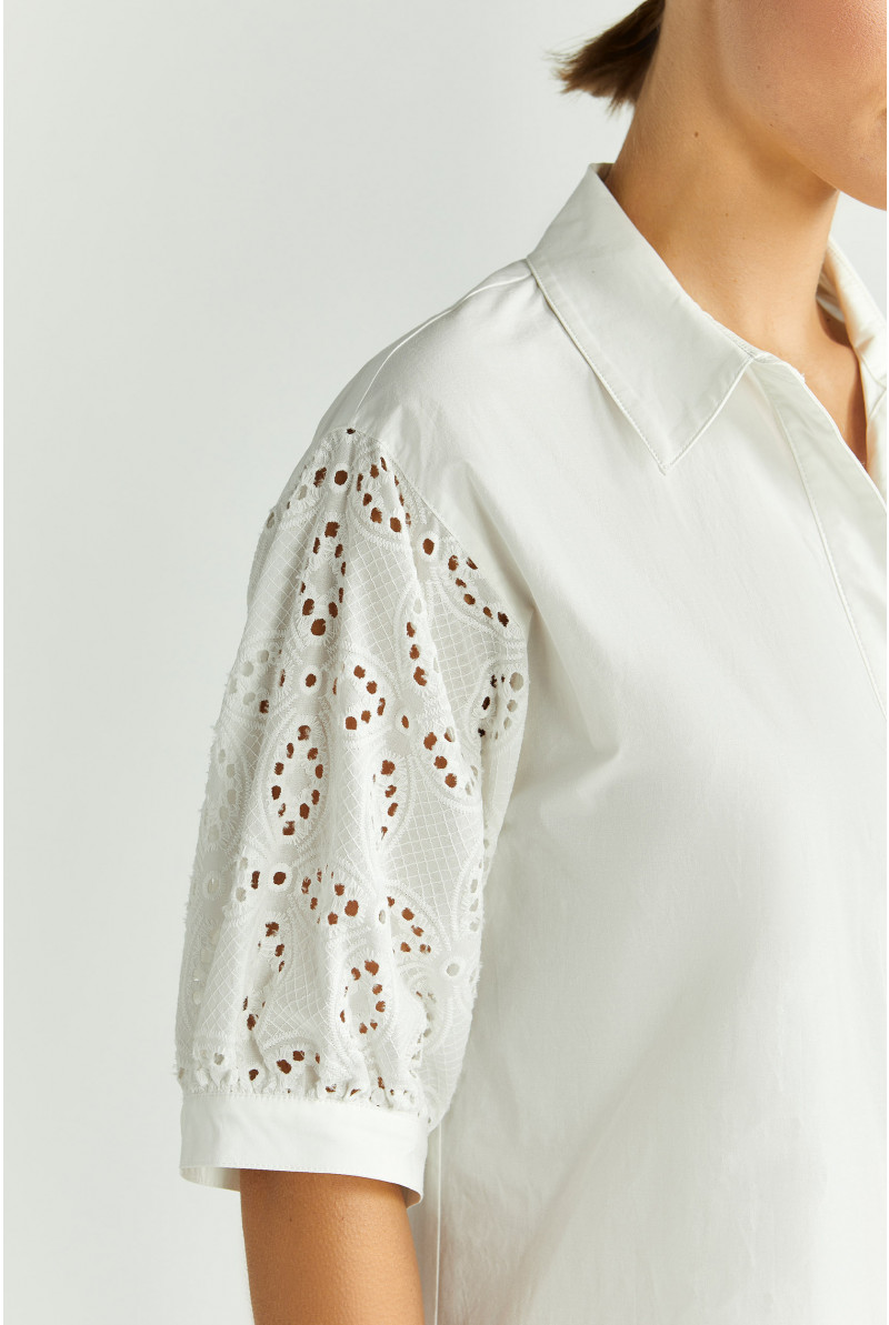 Dress with broderie anglaise