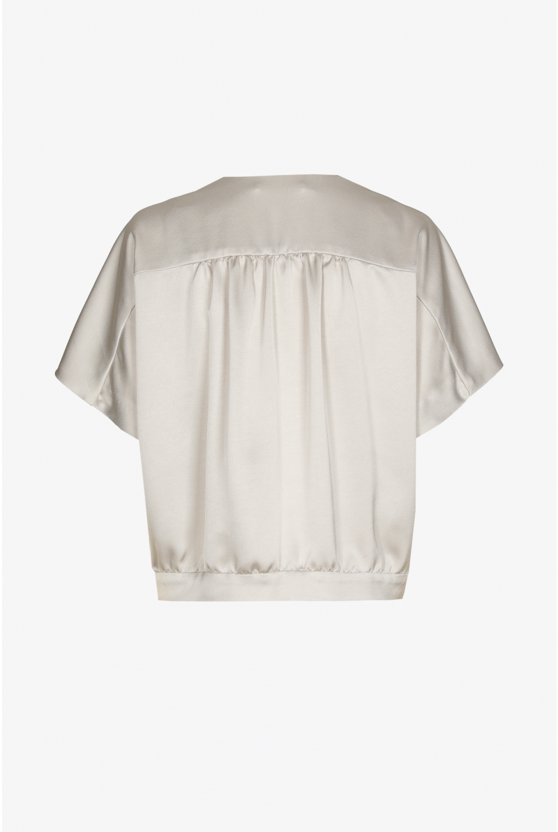 Blouse van glanzende stof