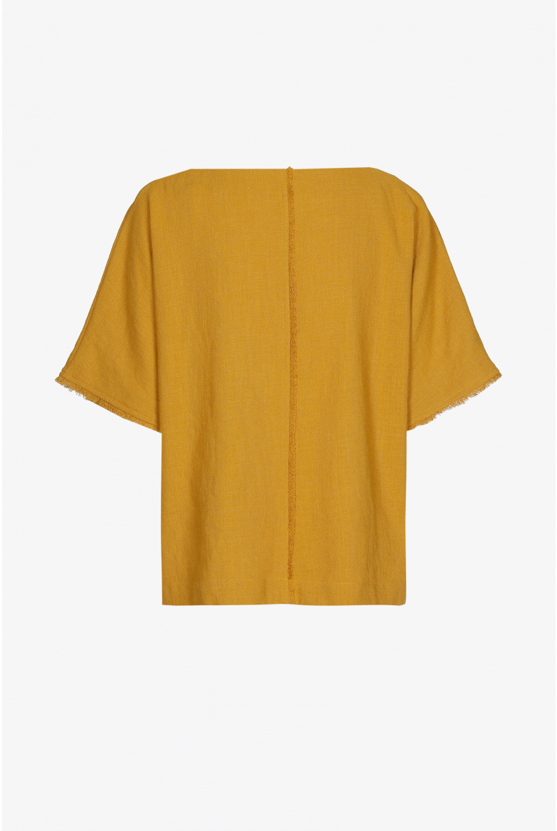 Blouse met linnenlook