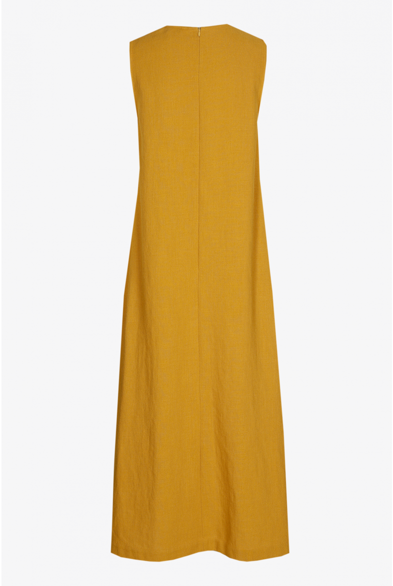 Robe en ligne A à l’aspect lin