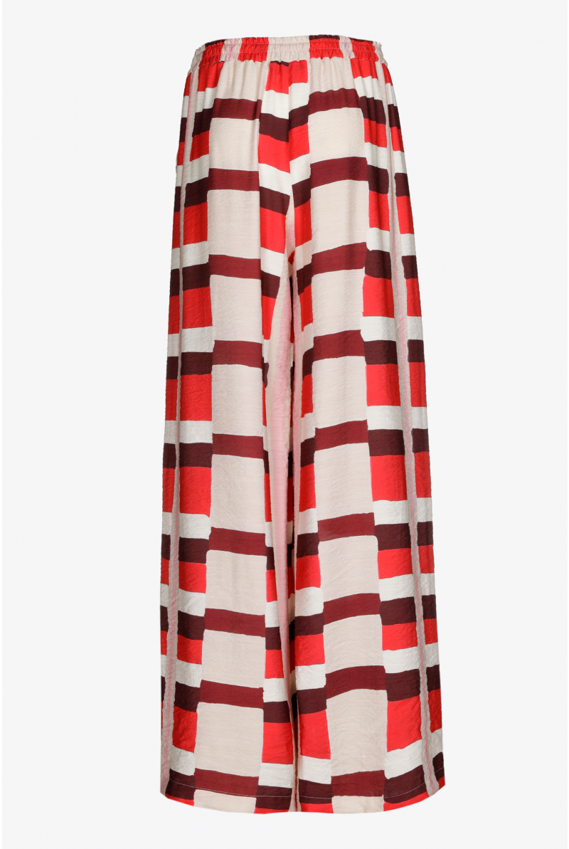 Broek met aquarelprint