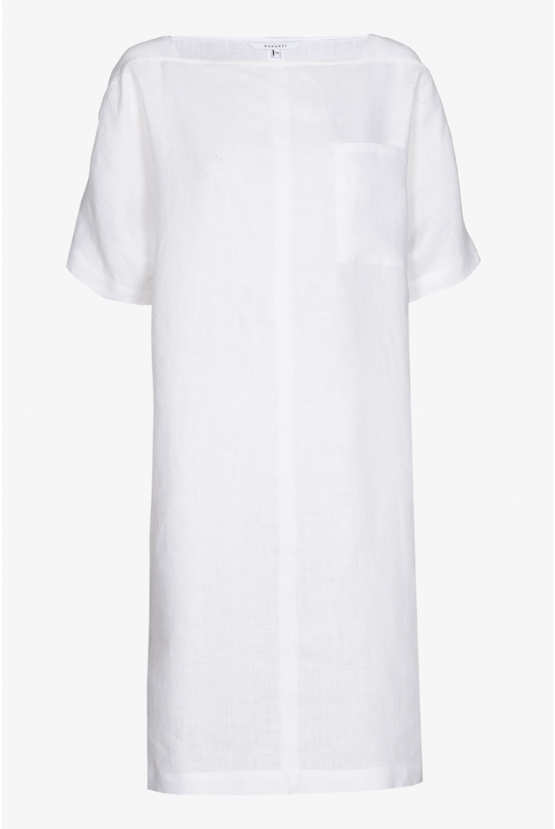 Robe en lin avec poche de poitrine