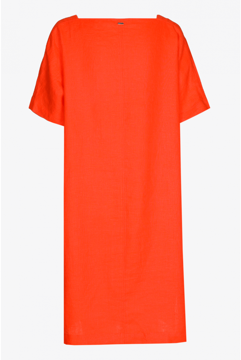Linen dress with chest pocket