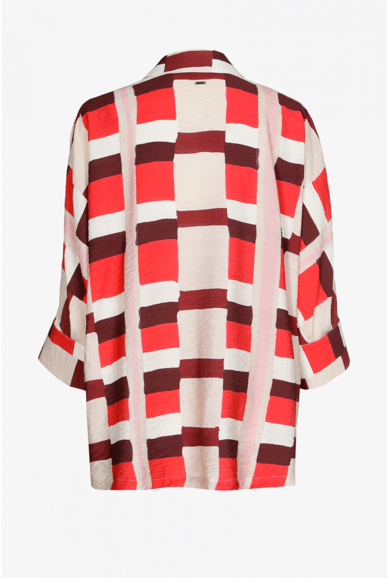 Blouse met aquarelprint