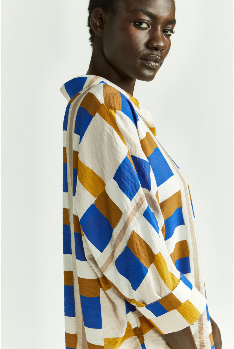 Blouse met aquarelprint