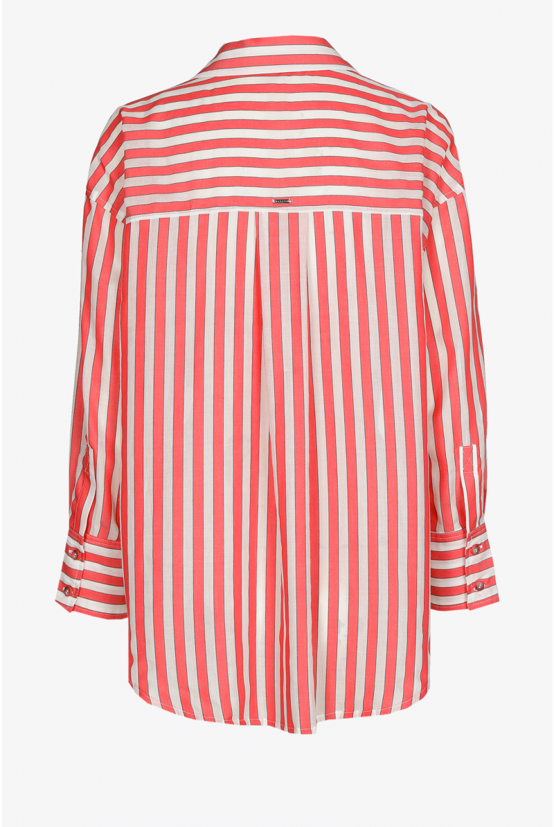 Chemise rayée semi-transparente