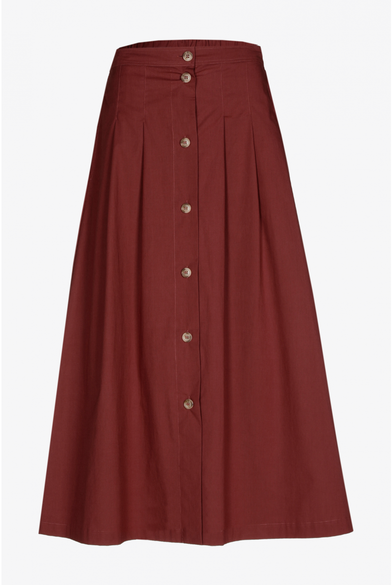 Button-down skirt made from organic cotton