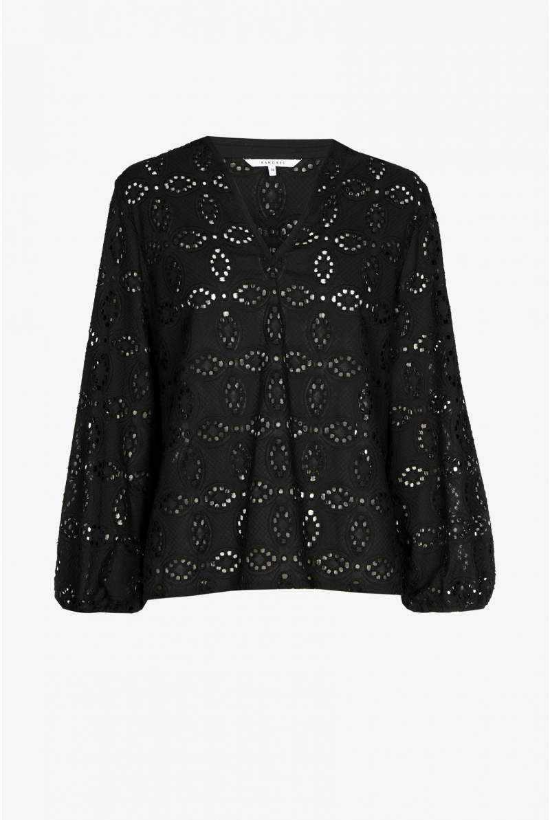 Blouse avec broderie anglaise