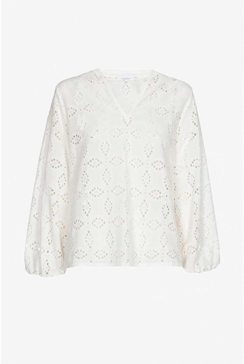 Blouse avec broderie anglaise